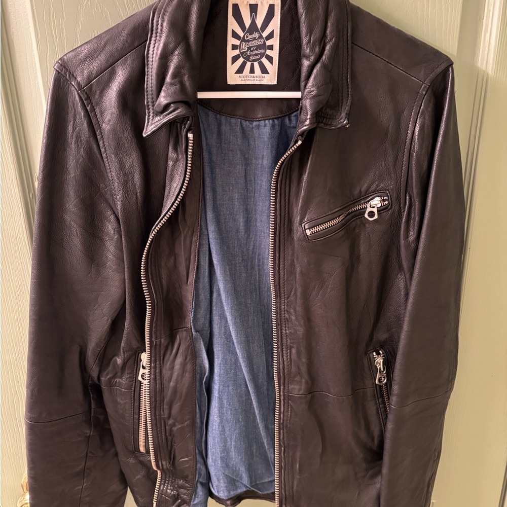 Scotch & Soda Black Leather Jacket
